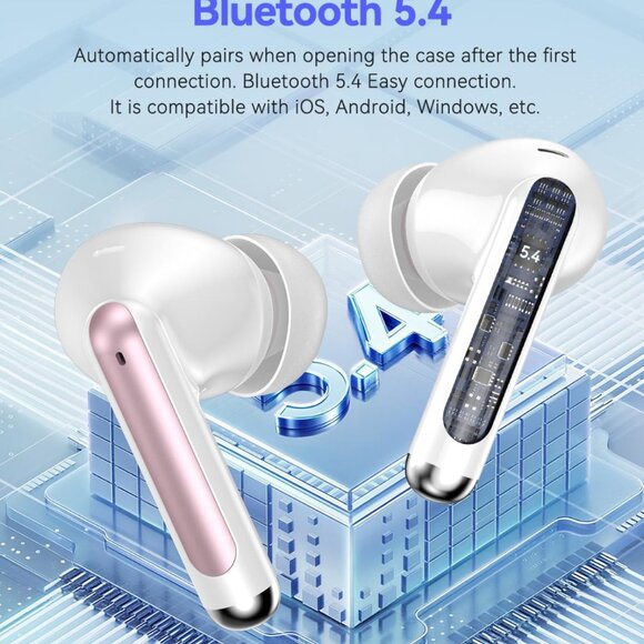 Bluetooth Headphones True Wireless Earbuds 50H Playback  LED Power Display Earph - Picture 7 of 8